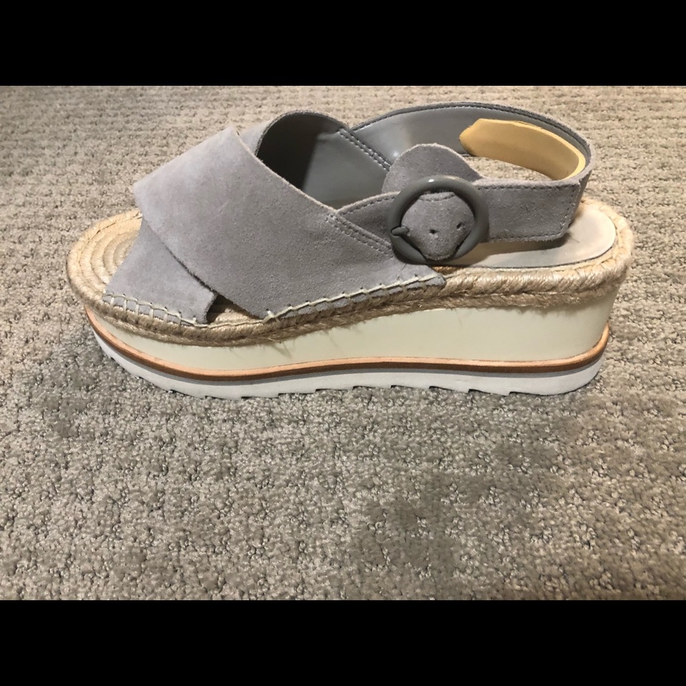 Mark Fisher Gray Suede Platform Sandle